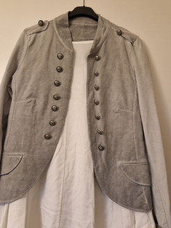 Blazer léger en coton gris clair