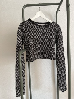 Zara patterned crop jumper