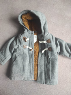 Baby duffle coat with hood