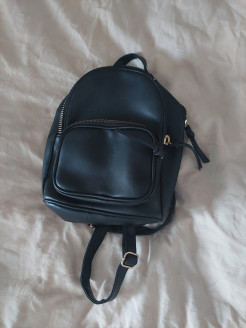 Imitation leather backpack