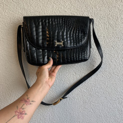 Schwarze Vintage-Handtasche