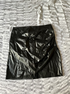 Imitation leather skirt