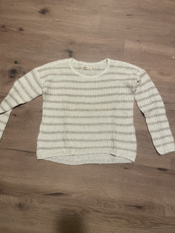 Pull Hollister écru et doré