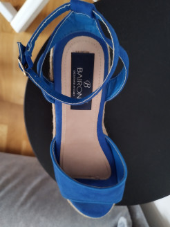 Blue wedge heels size 38