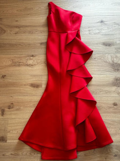 Red occasion maxi dress