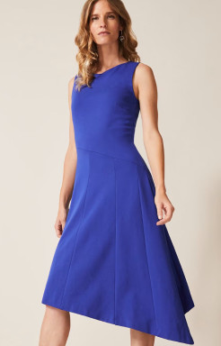 Blue midi-length dress