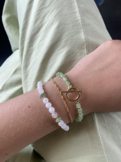 Squared pearls bracelet