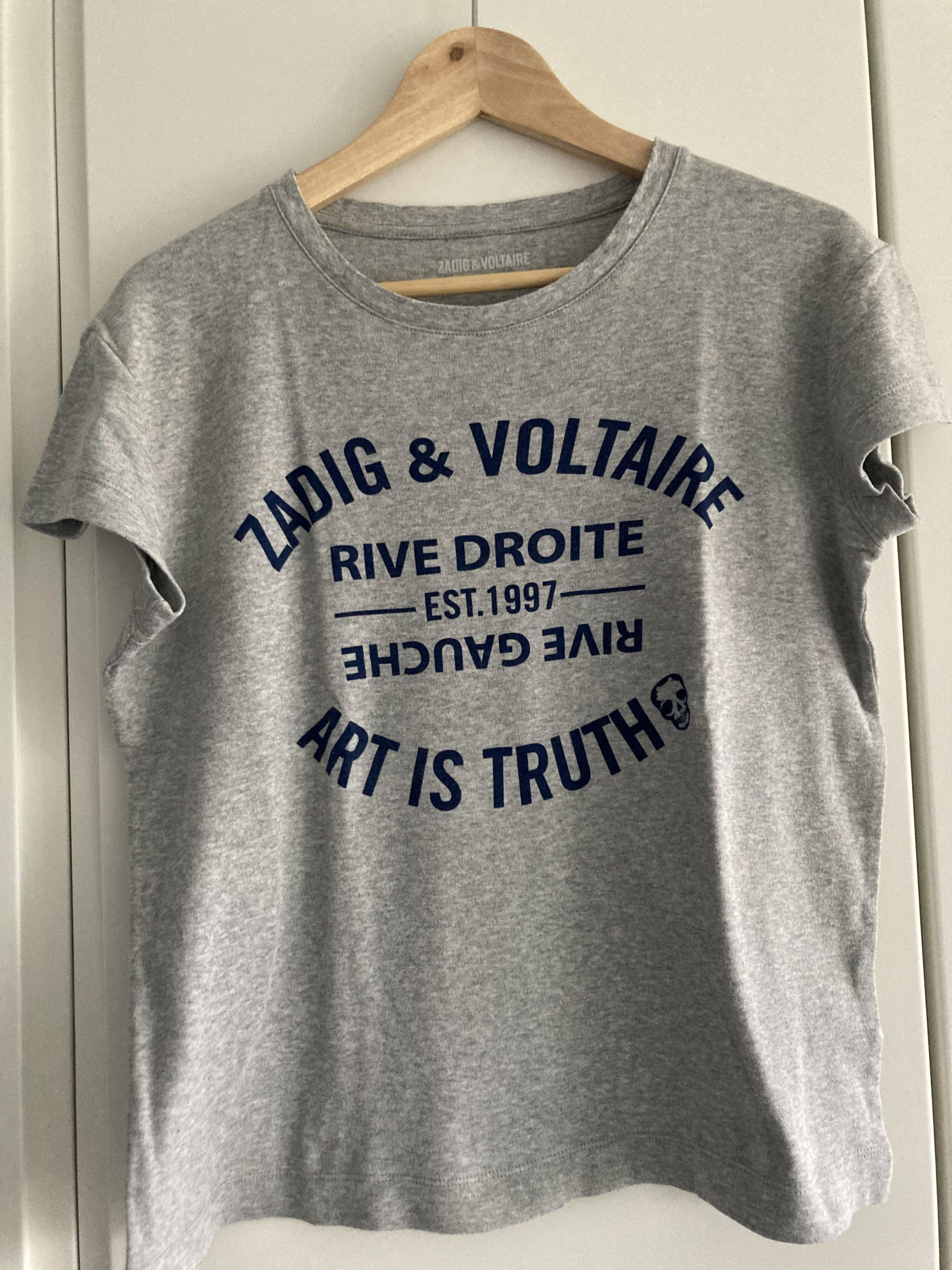 Graues T-Shirt von Zadig et Voltaire