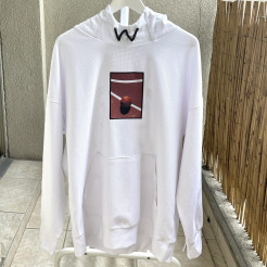 WADE Weißer Sweatpullover mit Kapuze - Größe XL - NEU