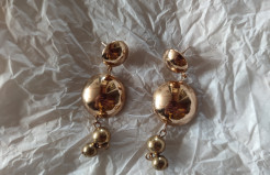 gold-plated pendant earrings