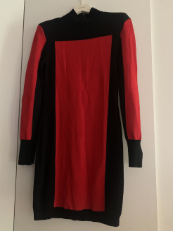 Robe courte bicolore