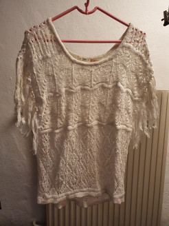 White crochet T-shirt