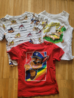 Lot de t-shirts PAW PATROL taille 116