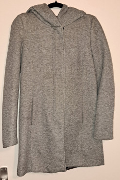 Manteau long gris clair