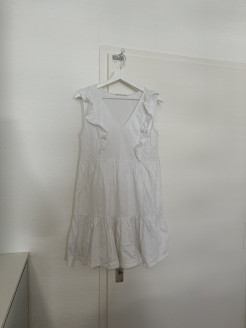 Kurzes weißes Kleid aus Cotton
