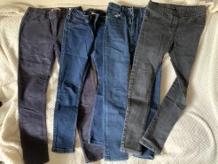 pack of 4 slim jeans size 140