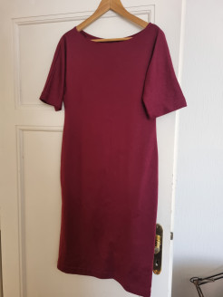 Burgundy mid-length dress