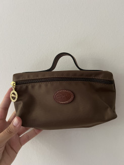 Longchamp khaki pencil case