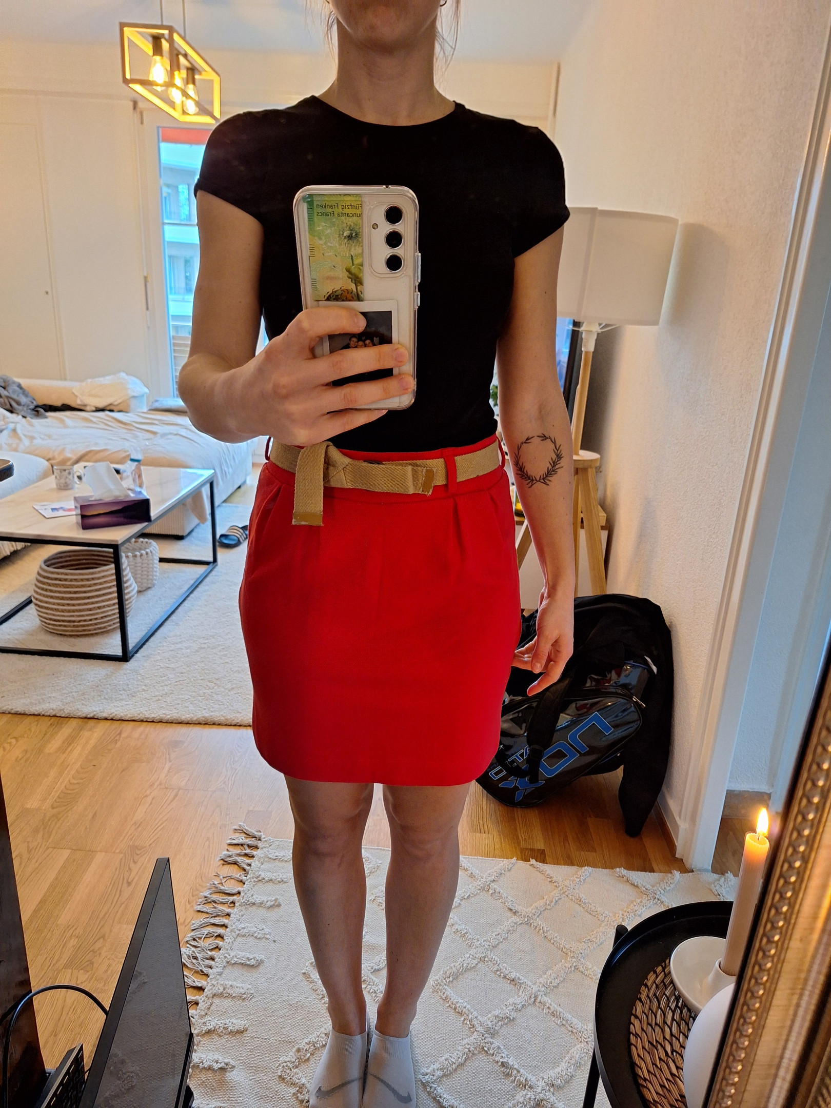 Red skirt