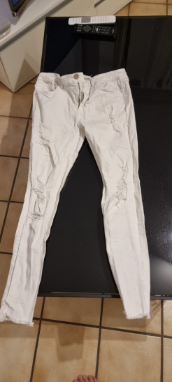 Pantalon jeans blanc