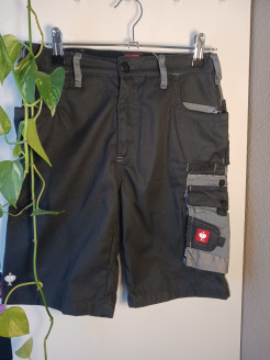 Grey and black work shorts, Strauss