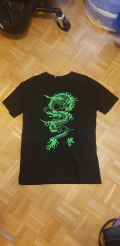 Large t-shirt with dragon print