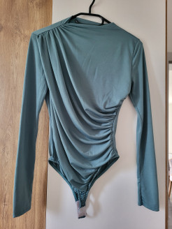 Khaki green long-sleeved bodysuit