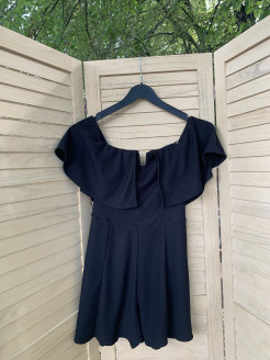 Black off-the-shoulder dress