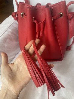 Red purse bag benetton
