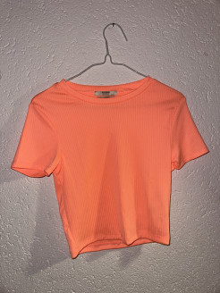 Crop-top corail