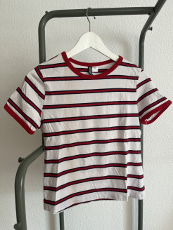 Almost crop striped T-shirt