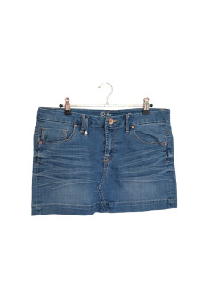 Slim jeans mini skirt