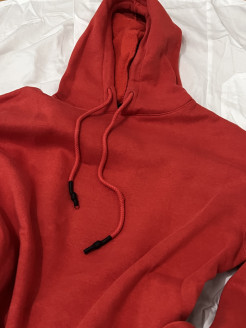 oversized orange/ red hoodie ZARA