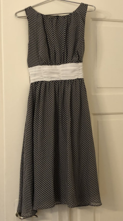 Retro 60's style polka dot dress - size 36