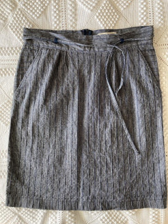 Linen and cotton blend skirt
