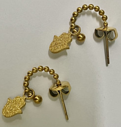Gold-plated steel earrings