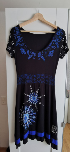 Desigual black and blue dress