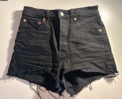 Schwarze Jeans-Shorts von Levis