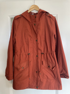 Orange hooded jacket