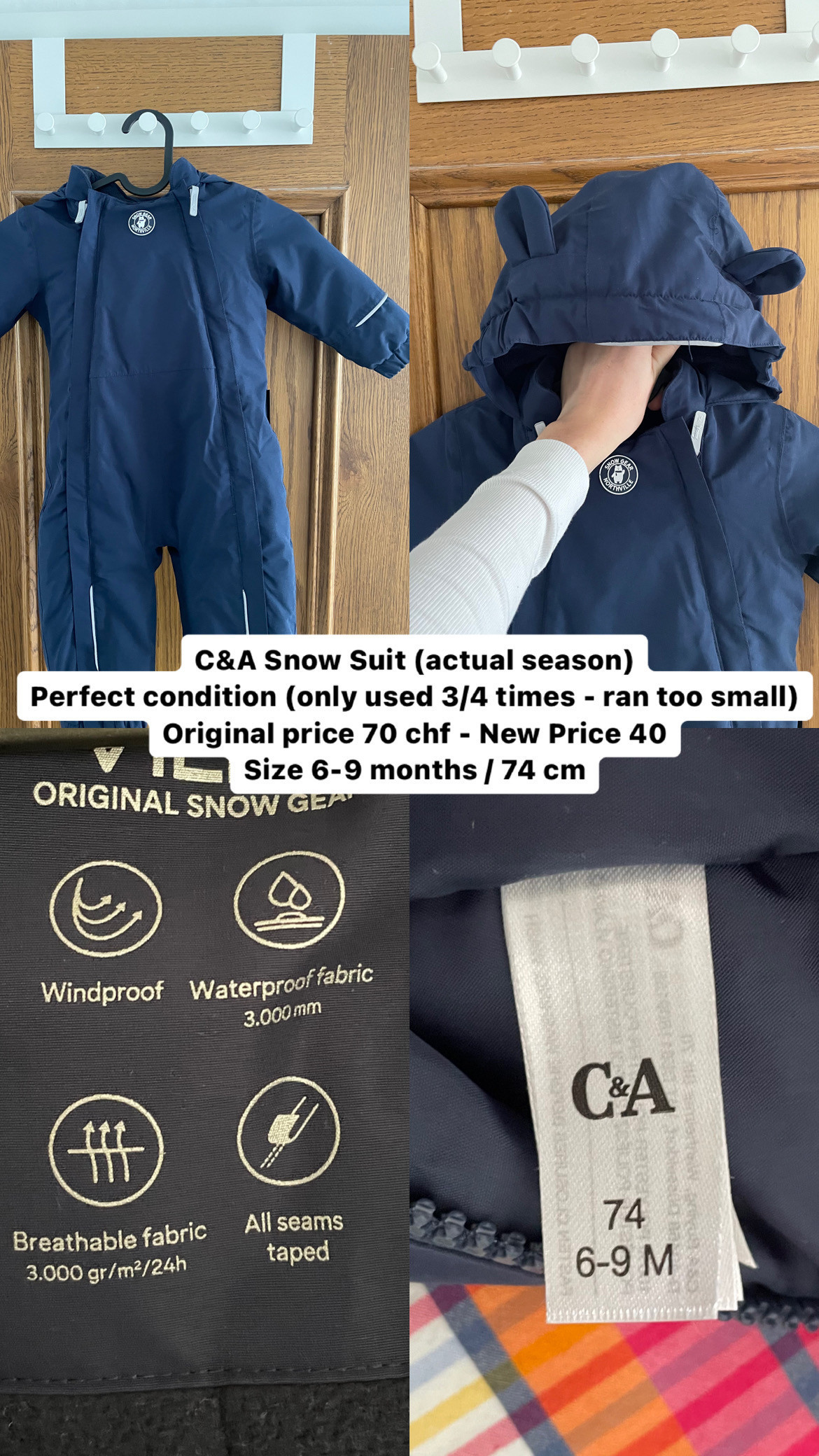 C&A Baby Snowsuit/Winter Jacket