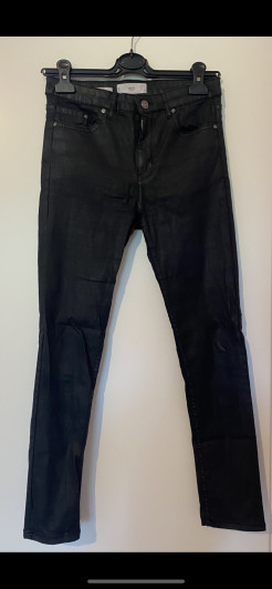 Leather-effect jeans MANGO