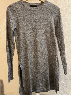 Pull long gris