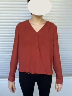 Burgundy red blouse