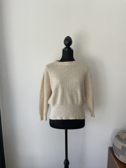 ✨LIVRAISON OFFERTE✨Pull beige Mango avec noeud dans le dos Taille L