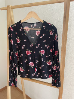 Bluse mit langen Ärmeln und Blumenmuster