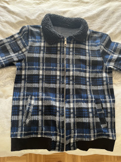  Blue and black checkered jacket