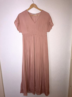Robe occasion longue rose thé