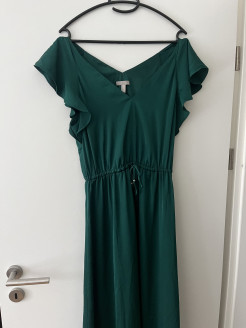 Langes Kleid von H&M in Smaragdgrün