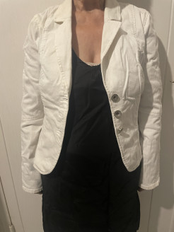Belted white jacket