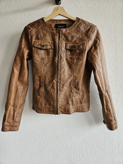 Imitation leather jacket